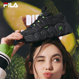斐乐（FILA） 可颂面包鞋运动鞋女休闲鞋老爹鞋厚底鞋子 黑-BK 38.5