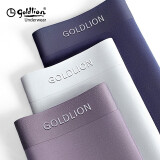 金利来（GOLDLION）【国民品牌】男士内裤男冰丝莫代尔短裤男凉感透气平角裤四角裤 莫代尔-石墨灰、朝露灰、秘境紫 2XL /180