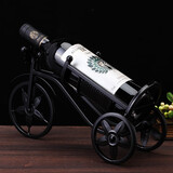 康之润 欧式铁艺红酒架摆件家居装饰品酒具葡萄酒架创意复古酒柜摆设 皇家马车-黑色