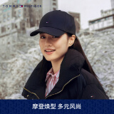 TOMMY HILFIGER【礼品】【男女同款】情侣纯棉金属调节扣经典棒球帽95041 深蓝色403 均码（57-58cm）