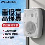 威斯汀（WESTDING）B04 音响 音箱 高保真壁挂式喇叭会议式音响 （白色）