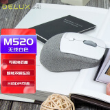 多彩（DeLUX）M520 无线鼠标 蓝牙鼠标 对称鼠标 电脑笔记本家用 DPI调节 白色