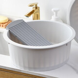 家の物语（KATEI STORY）日本洗脸盆搓板塑料圆形洗衣盆大号搓衣盆家用洗衣盆洗学生宿舍