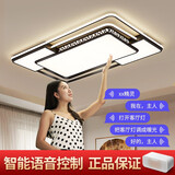 【包安装】万锦华灯智能北欧LED客厅灯现代简约吸顶灯网红家用大气全屋灯具套餐三室两厅卧室餐厅个性灯饰 智能语音款 客厅90*60cm无极调光带遥控