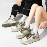 LUCKY BRAND【武艺同款】板鞋 情侣款女鞋四叶草运动鞋透气皮革男单鞋休闲鞋 【幸运四叶草】墨尔本绿 42