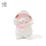 海湾兔Bunnies 小羊玩偶公仔安抚抱睡布娃娃动物毛绒玩具送生日新年礼物 824159 粉色系小兔围兜套装 含羊 17cm