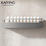 凯鹰厨房置物架壁挂免打孔收纳架太空铝五金挂件挂架 碗架_灰色