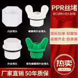 顶建加厚外丝堵头ppr20外牙丝堵水管配件 PPR管堵6分 1寸 4分 外丝 20ppr 4分 (2个)