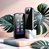 索野迷你手机智能学生手机可微信儿童 全网通4g 初中手机 超薄小型 超小袖珍 小屏智能触屏考试 黑色8S移动联通1+8