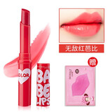 美宝莲润唇膏护唇膏女士保湿滋润补水裸粉水果味唇蜜宝蓓爱炫彩润唇膏 无敌红芭比