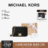 MICHAEL KORS简奢风礼盒款 礼物MK女包SLOAN单肩斜挎包链条包腋下包 大号 黑色