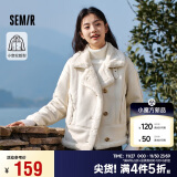 森马（Semir）森马外套女仿麂皮仿兔毛保暖冬季翻领宽松夹克机车风109723108006