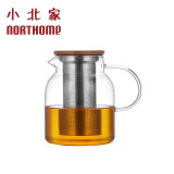 小北家Odin耐热玻璃大茶壶不锈钢过滤煮泡茶家用茶具茶水分离加厚大容量 1000ml