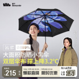 蕉下（beneunder）【杨幂推荐】防紫外线晴雨伞三折大花黑胶双层防晒伞夜莲