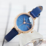 聚利时简约复古小表盘女士手表气质ins风学生皮带款石英表送女友JA-979 蓝色
