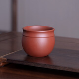 漢唐宜兴紫砂茶杯手工茶水杯原矿功夫茶具单杯主人杯茶盏品茗泡茶杯子 朱泥 大肚杯 110mL