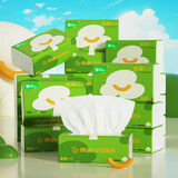 雨森（YUSEN）柔厚1+1抽纸面巾纸餐巾纸368张4层加厚大号纸巾家用原木纸抽整箱 4层 368张*20包 【整箱装】