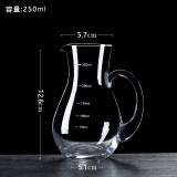 白酒杯分酒器套装分酒壶家用饭店用小号洋酒盅水晶玻璃红酒扎壶 250ml葫芦
