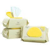 幼蓓（Ubee）湿巾 婴儿手口湿巾 新生儿宝宝湿纸巾 乐友leyou 【加厚】 80抽 3包