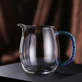 器域好物推荐禾器公杯手工玻璃公道杯澄茶海功夫茶具自用送礼330ml 宝蓝金330ml