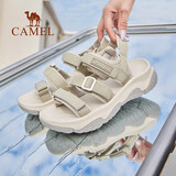 骆驼（CAMEL）夏季户外魔术贴凉鞋男女溯溪涉水速干沙滩鞋子F24B162020