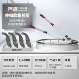 质造日本质造修剪树枝剪刀果树剪大力剪园林粗枝剪强力剪花枝园艺工具 (可伸缩)加大号强力剪+4原装刀片