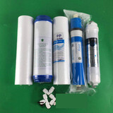 钻芯 适用于美的净水器滤芯MRO101-5MRO101A-5滤芯套装五级纯水机通用 全套滤芯（插入式原装麦克罗美的RO膜可以拆卸）