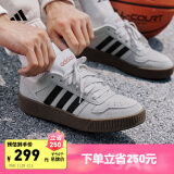 adidas「小锯齿」D-PAD CLASSIC休闲美高风篮球板鞋男女阿迪达斯 浅灰/黑色/浅猩红 40