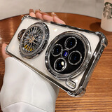 巴蒂尼 适用vivox300pro手机壳x200s带支架x100s新款透明高级感x90镜头全包x80气囊防摔ultra硅胶套 【银色】陀螺支架*气囊防摔*久不发黄 vivo X300 Pro