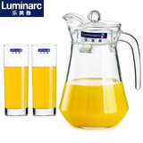 乐美雅（Luminarc）玻璃水壶家用商用大容量冷水壶凉水壶创意柠檬水壶果汁壶扎壶套装 鸭嘴壶1.3L+290ml两只【散装】