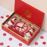 赟娅结婚送新人新婚餐具喜碗筷套装新娘闺蜜姐妹陪嫁订婚备婚礼物用品 蜜桃粉长长久久餐具【礼盒装】