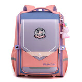 酷咖书包男孩小学生儿童双肩包女背包 轻便减负透气1-3-6年级大容量 粉色（带独角兽挂件）