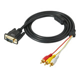 尘土 高清HDMI机顶盒转3RCA电视线 HDMI转AV转接线 镀金HDMI输出转AV输入线 HDMI转红白黄插电视线 VGA转红白黄三莲花线 1.5米