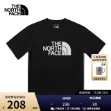 北面（The North Face）【经典款】短袖T恤男宽松棉质半袖户外休闲舒适透气春夏上新款 JK3/黑色 L/175