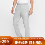 耐克NIKE 男子CLUB PANT OH FT 秋裤子直筒BV2714-063暗麻灰L