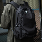HK双肩背包男书包男士旅行行李包笔记本电脑包初高中大学生休闲背包 标准款 炫酷黑