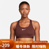 耐克NIKE春运动内衣女中度支撑MED SPT BRA运动内衣DX6822-227土褐L