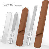 方括号德国指甲锉刀磨手指甲神器修脚搓条工具打磨条砂抛光指甲锉灰美甲 双面短搓+双面长锉+亮甲搓+皮包