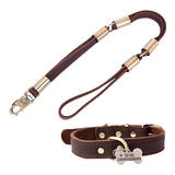 KAMPET 狗绳子牵引绳狗链子狗项圈狗圈大型犬狗链大狗项圈狗脖套遛狗绳 XL3.5 脖围51-66厘米+三节狗绳