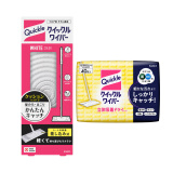 花王 （KAO）日本进口去静电除毛除尘轻可折叠360度旋转平底拖头懒人家用拖把 除尘拖把*1+毛发清洁纸巾20枚*2