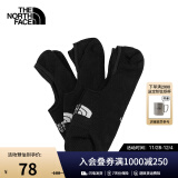 北面（The North Face）袜子中性款舒适透气三双装运动袜春季上新|7WI1 KX8/黑色 L