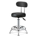 吧台椅酒吧椅子凳子旋转吧凳升降靠背家用圆凳美容转椅大工凳美发 加厚款黑色靠背脚钉