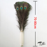 孔雀羽毛25-130cm长孔雀毛工艺品装饰家居插花摆件天然羽毛 70-80cm 通货 1根孔雀羽毛