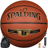 斯伯丁（SPALDING）篮球7号Gold经典系列室内外耐磨职业赛事七号PU材质篮球 76-857Y