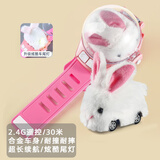 Letop Baby儿童遥控兔子手表合金小汽车男女孩迷你赛车电动玩具网红六一礼物 【毛绒/2.4G/带灯】小白兔