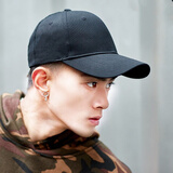 罗维利特帽子男夏天鸭舌帽女情侣百搭遮阳棒球帽情侣款男女通用 纯黑色棒球帽 均码 54-60