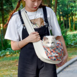 KimPets猫包狗包宠物猫背包 夏天透气包外出旅行单肩包手提包小型犬猫袋 北欧格款【12斤猫8斤内的狗】