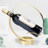康之润欧式创意红酒架摆件红酒架现代简约酒柜装饰品展示架葡萄酒架家用 圈圈酒架金色