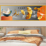 喜巢床头画装饰画客厅沙发背景背靠金山自粘画卧室贴画百福壁画山水画 幸福相伴 180cm x 60cm