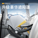 欧颂（Osann）婴儿提篮式安全座椅0-18个月宝宝德国车载睡篮便携两用摇篮 萌芽号【宇航蓝】i-Size认证